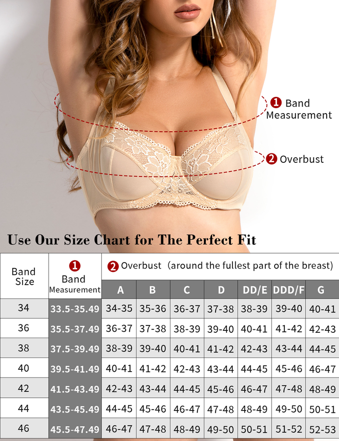 Women's Push Up Lace Bra Super Thick Padding Add 1 Cup Size Underwire Lift  Up Deep Plunge Bombsell Bras, Beige, 42A